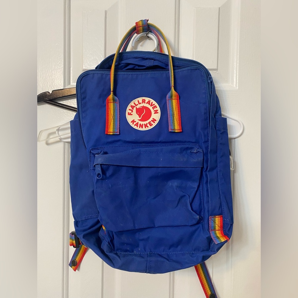 Fjallraven Kanken Mini Cobalt Blue Backpack.